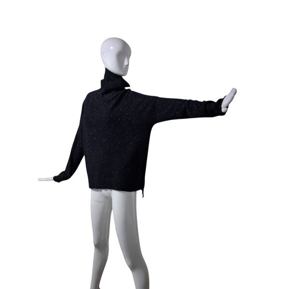 C by Bloomingdale's 100% 2-ply Cashmere Womens XL Speckled Turtleneck Sweater - Picture 2 of 13